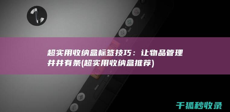 超实用收纳盒标签技巧：让物品管理井井有条 (超实用收纳盒推荐)
