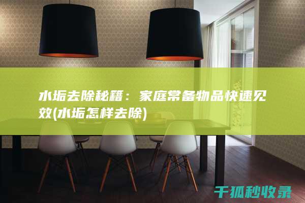 水垢去除秘籍：家庭常备物品快速见效 (水垢怎样去除)