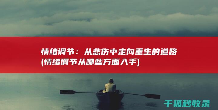 情绪调节：从悲伤中走向重生的道路 (情绪调节从哪些方面入手)