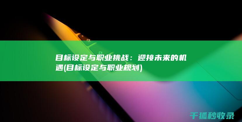 目标设定与职业挑战：迎接未来的机遇 (目标设定与职业规划)